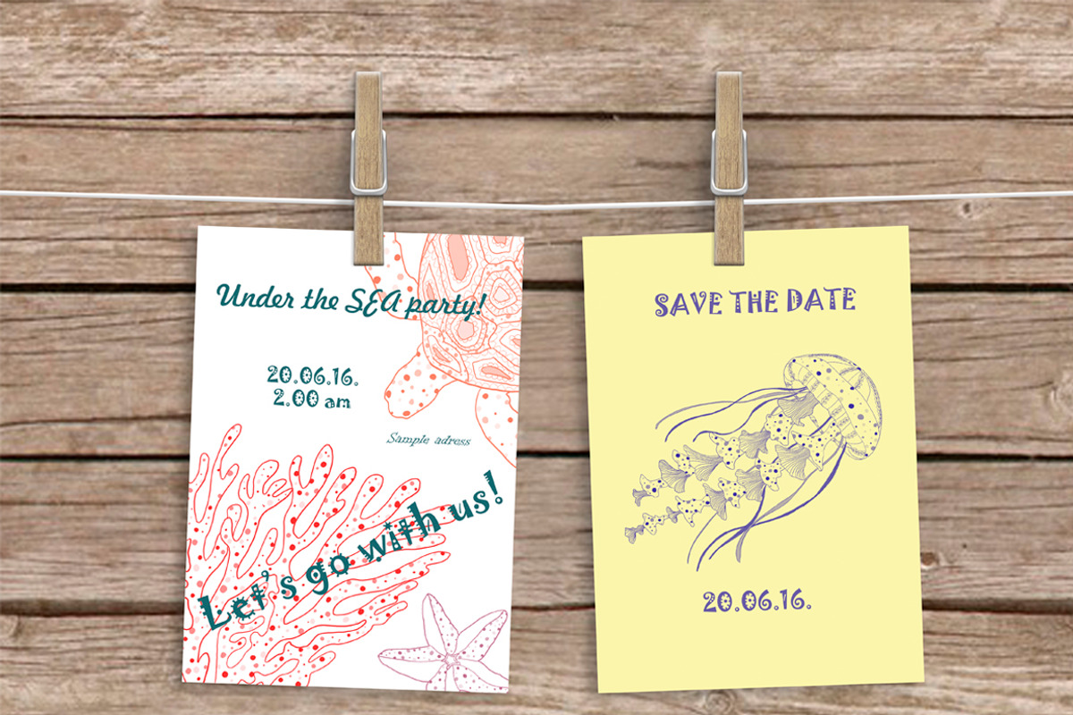 Sea life. Doodling collection., an Object Graphic by Funny-sunny (Photo 5 of 6)