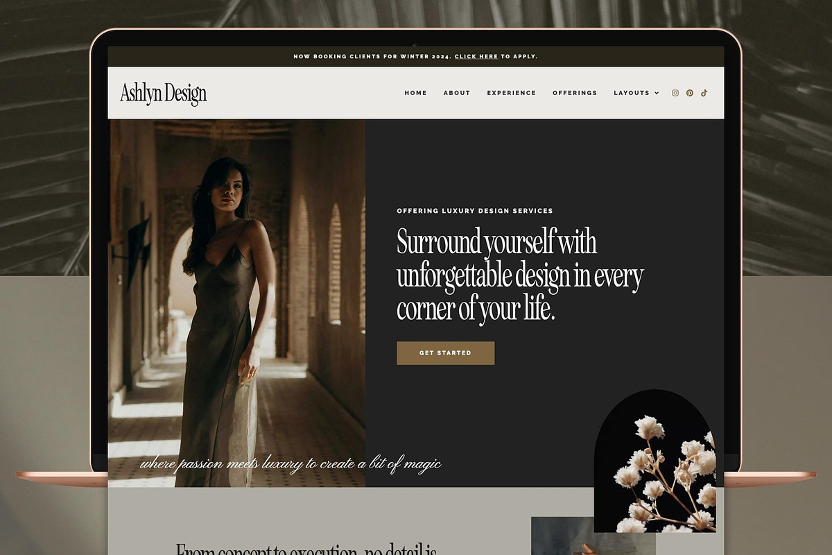 Ashlyn WordPress Theme, a WordPress Template by Pix & Hue (Photo 1 of 5)