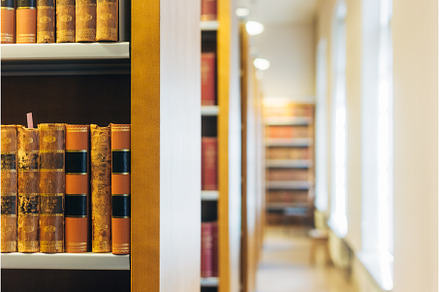 Old Vintage Books On Wooden Shelfs, a School & Education Photo by Our Amazing World