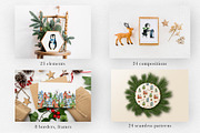 Watercolor Winter Penguin Village, an Illustration by Navenzeles (Thumbnail 2 of 11)
