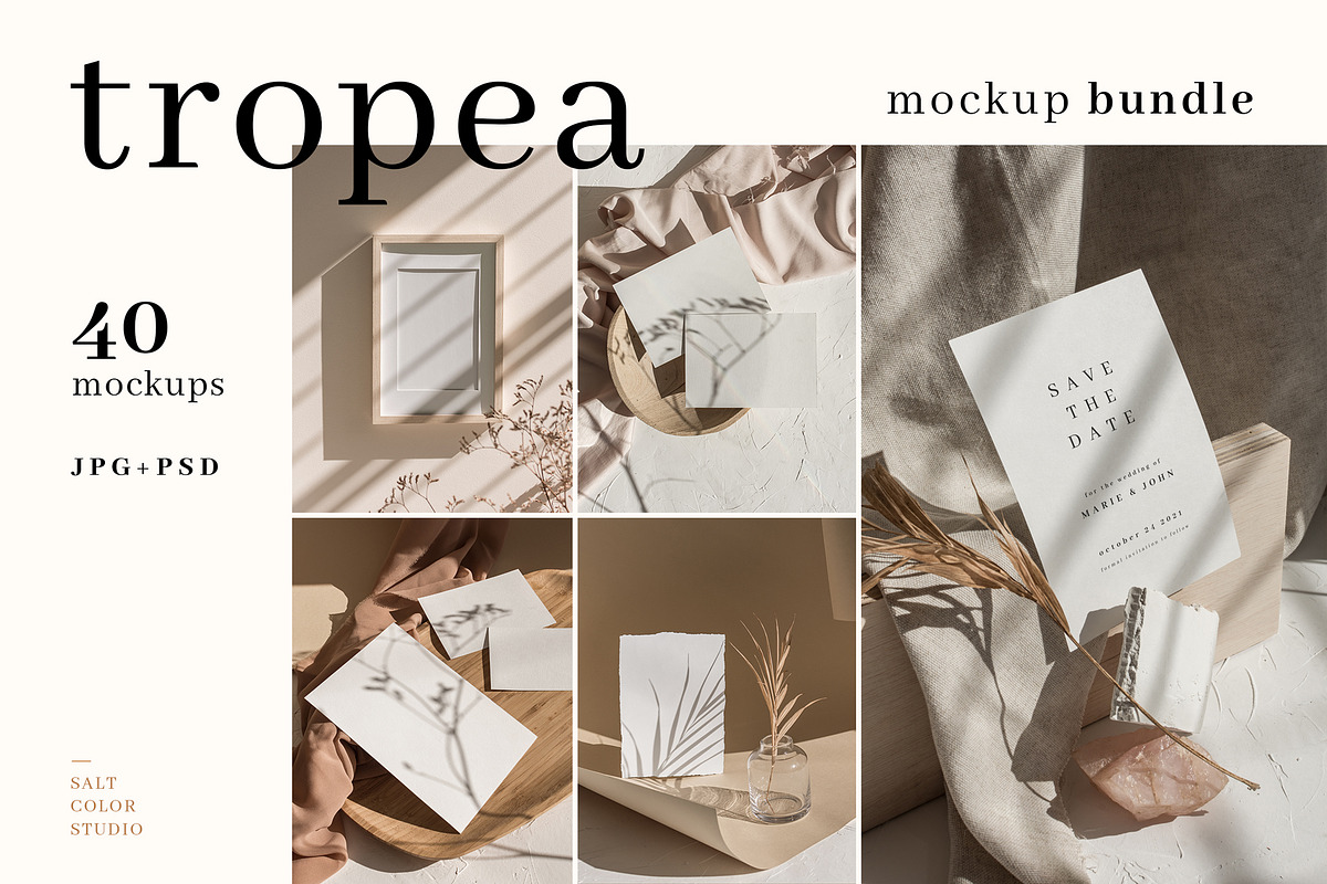 Tropea 40 Mockups Bundle, a Household Mockup by Salt Color Studio (Photo 1 of 13)