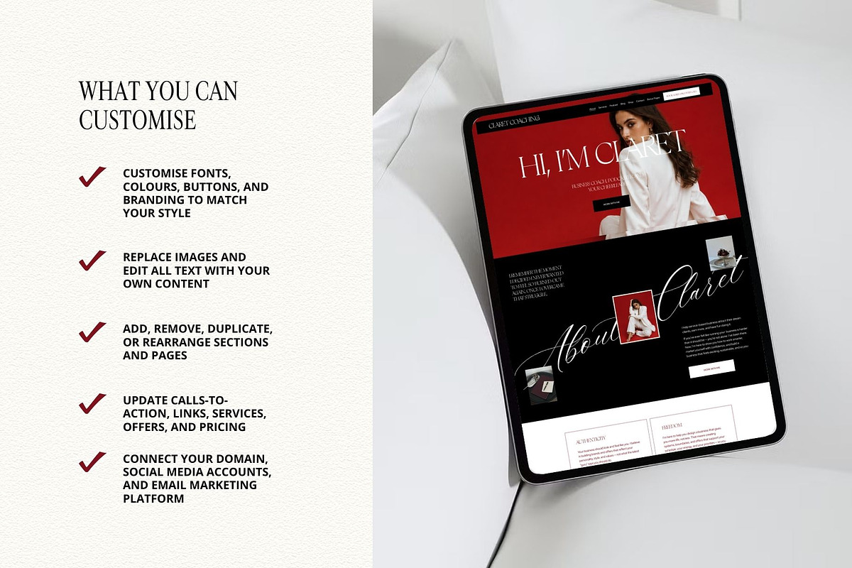 Luxury Squarespace Website Template, a Squarespace Template by Row Creative (Photo 5 of 11)