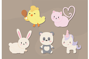 Kawaii Animals And Food