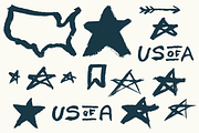 45 Hand Painted USA Elements, an Object Graphic by GhostlyPixels (Thumbnail 6 of 6)