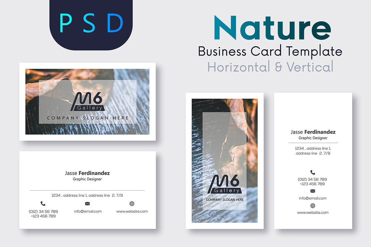 Nature Business Card Template- S31, a Business Card Template by M6 Gallery (Photo 1 of 4)