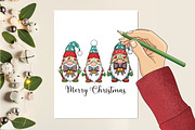 Christmas Gnome PNG Christmas Patchw, an Illustration by designcity5 (Thumbnail 4 of 8)
