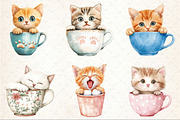 Cute Kittens in Cup Clipart, an Illustration by Rose Art (Thumbnail 2 of 4)