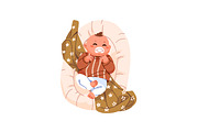 Cute babies sleeping in bed set, a Person Illustration by PaperTrident (Thumbnail 3 of 11)