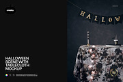 Halloween Scene & Tablecloth Mockup, a Household Mockup by creatsy5 (Thumbnail 1 of 5)