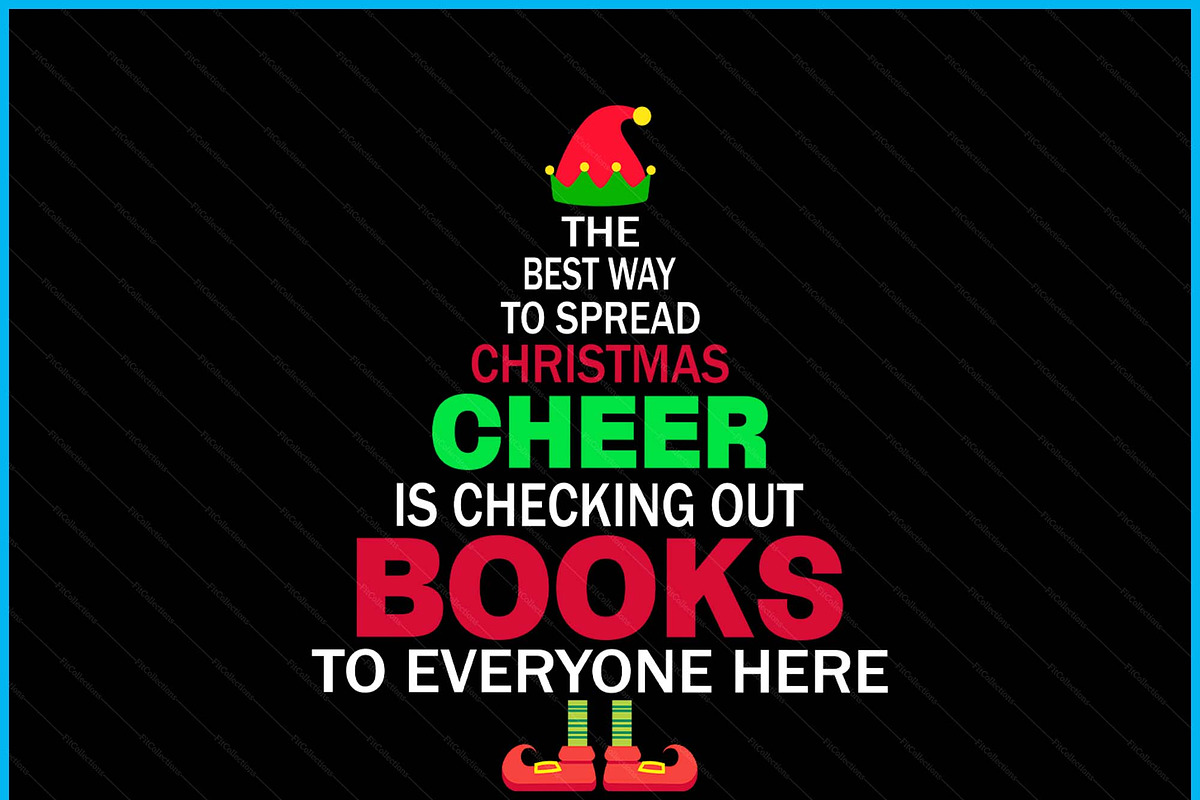 Librarian Christmas Elf Cheer SVG, a Graphic by Creativeusart (Photo 3 of 4)