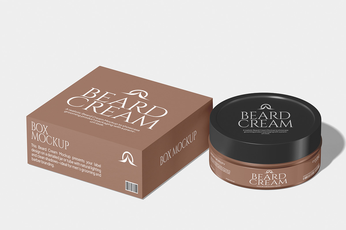 Beard Cream Mockup, a Packaging Mockup by Unerispace (Photo 5 of 5)