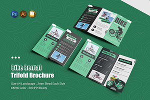 Bike Rental Pricing Trifold Brochure