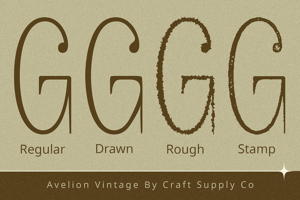 Avelion Vintage, a Serif Font by Craft Supply Co. (Photo 5 of 8)