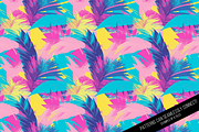 Tropical 80s Retrowave Digital Paper, a Pattern Graphic by Chromolume Studio (Thumbnail 9 of 15)