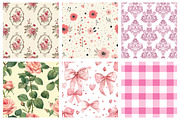 Coquette Seamless Patterns, an Illustration by DreamArtGraphic (Thumbnail 4 of 5)