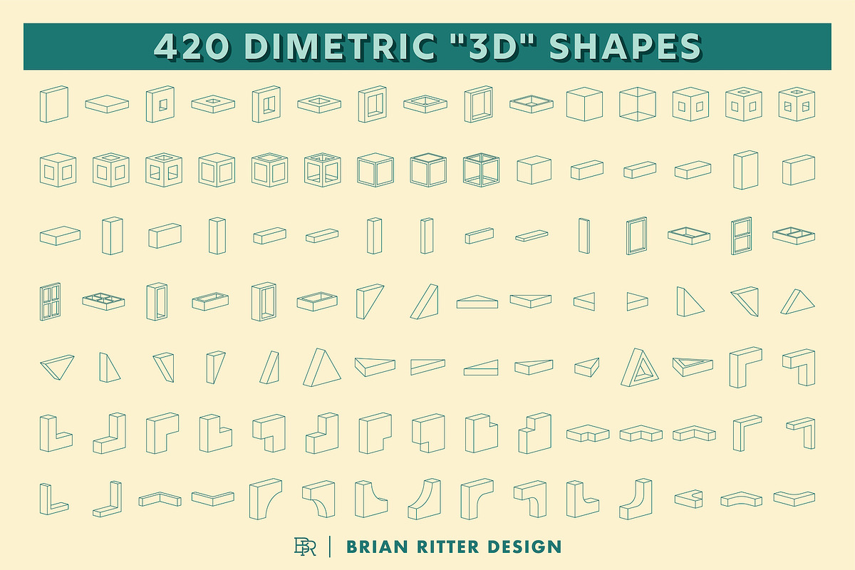 Dimetric 3D Toolkit, a Shape Add-On by Brian Ritter Design (Photo 5 of 11)