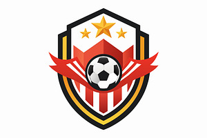 A soccer emblem featuring a prominen, a Graphic by Iftikhar Alam