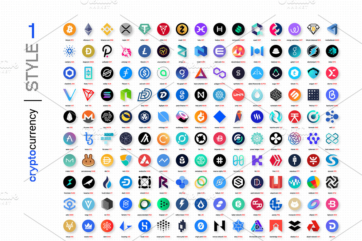 Crypto Currency Logos Bundle, a Branding & Logo Template by karnofff (Photo 3 of 13)