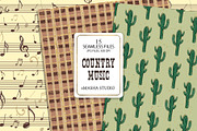 Country Music Seamless Patterns, a Pattern Graphic by Masha  Studio (Thumbnail 8 of 8)
