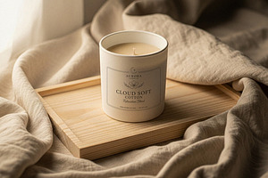 Scented Candle Jar Mockup, a Cups & Container Mockup by Designer Dude