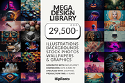 Mega Design Library Bundle, a Decorative Illustration by HipFonts (Thumbnail 1 of 8)