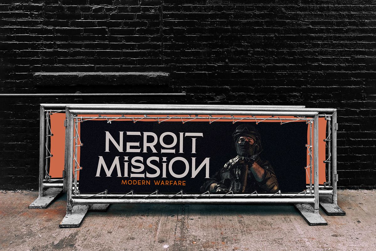 Neroit Mission Typeface Display Font, a Sans Serif Font by Storytype Studio (Photo 7 of 15)