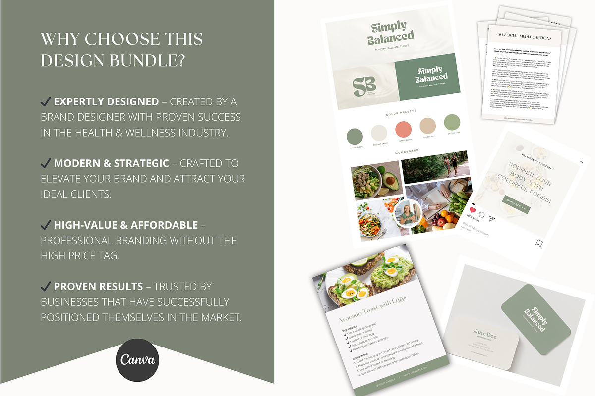 Health & Wellness Design Bundle, a Branding & Logo Template by Gebers Marketing & Design (Photo 10 of 10)