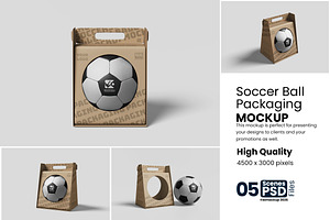 Modern Soccer Ball Packaging Mockup