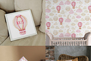 Hot Air Balloon Clipart, a Transportation Illustration by TitaLivingArt (Thumbnail 10 of 11)
