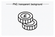Pound Money Line Icons Set, an Outline Icon by Designfour (Thumbnail 2 of 7)