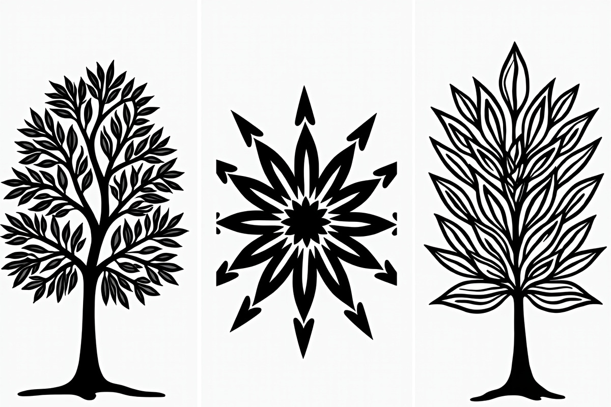 Decorative Tree Floral Mandala Tile, a Decorative Illustration by Artivon (Photo 4 of 6)