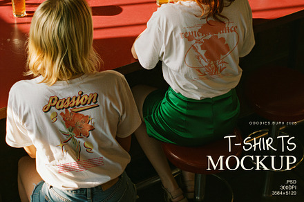 White T-Shirts Mockup, a Shirt Mockup by Goodies.Buro