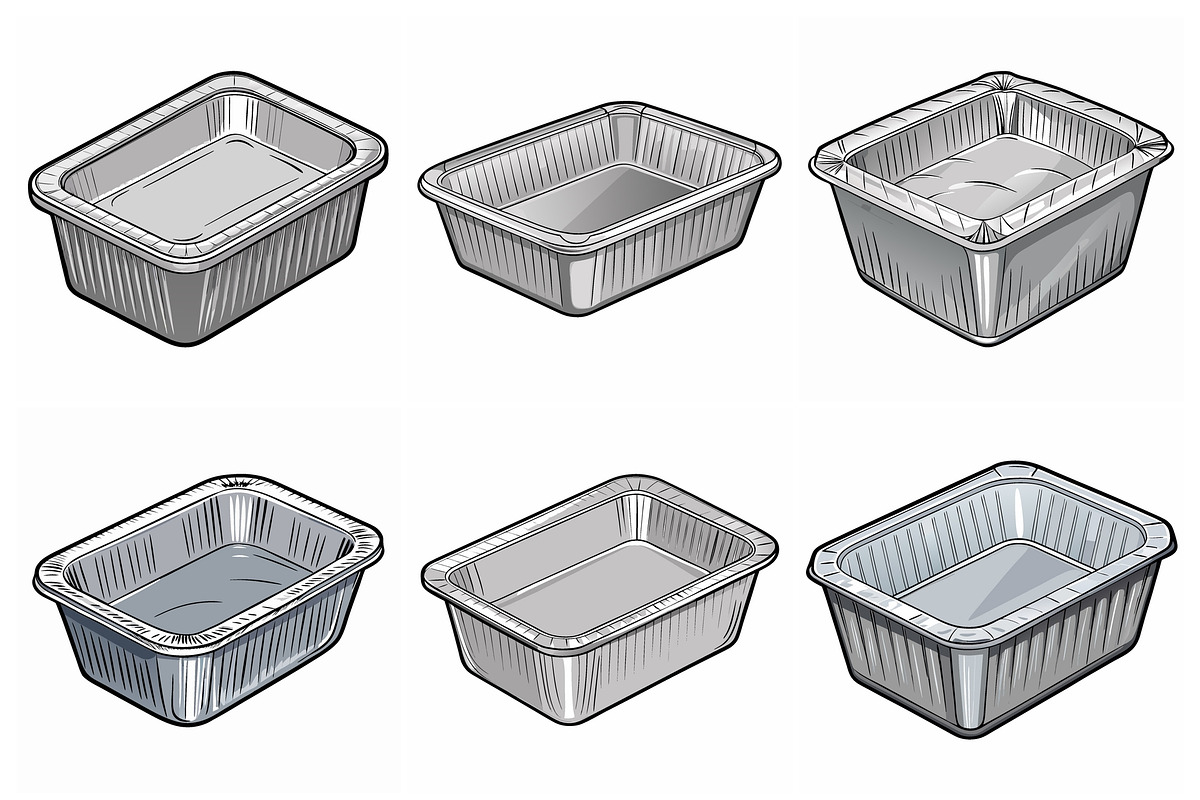 Rectangular Foil Containers, an Object Graphic by Billah Hub