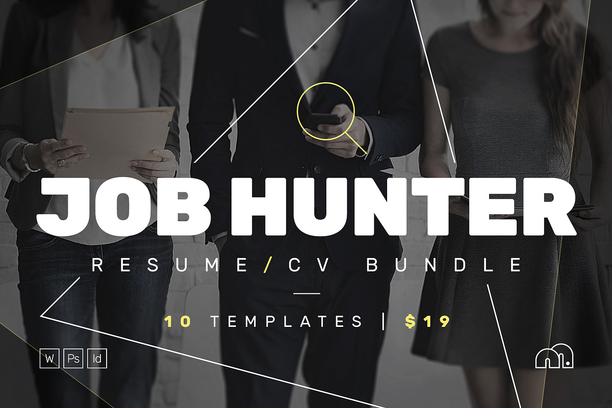 JOB HUNTER - Resume/CV Bundle, a Resume Template by bilmaw creative (Photo 1 of 5)