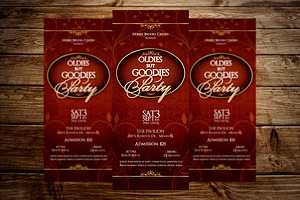 Oldies Goodies Party Ticket Template