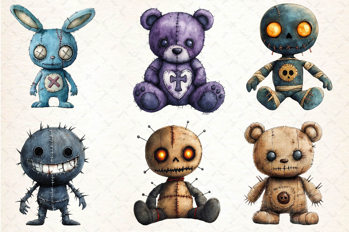 Halloween Gothic Voodoo Doll Clipart, an Illustration by Dream Creation (Photo 5 of 7)