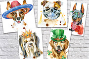 10 watercolor dog portraits 3, an Animal Illustration by Watercolor fantasy (Thumbnail 4 of 5)