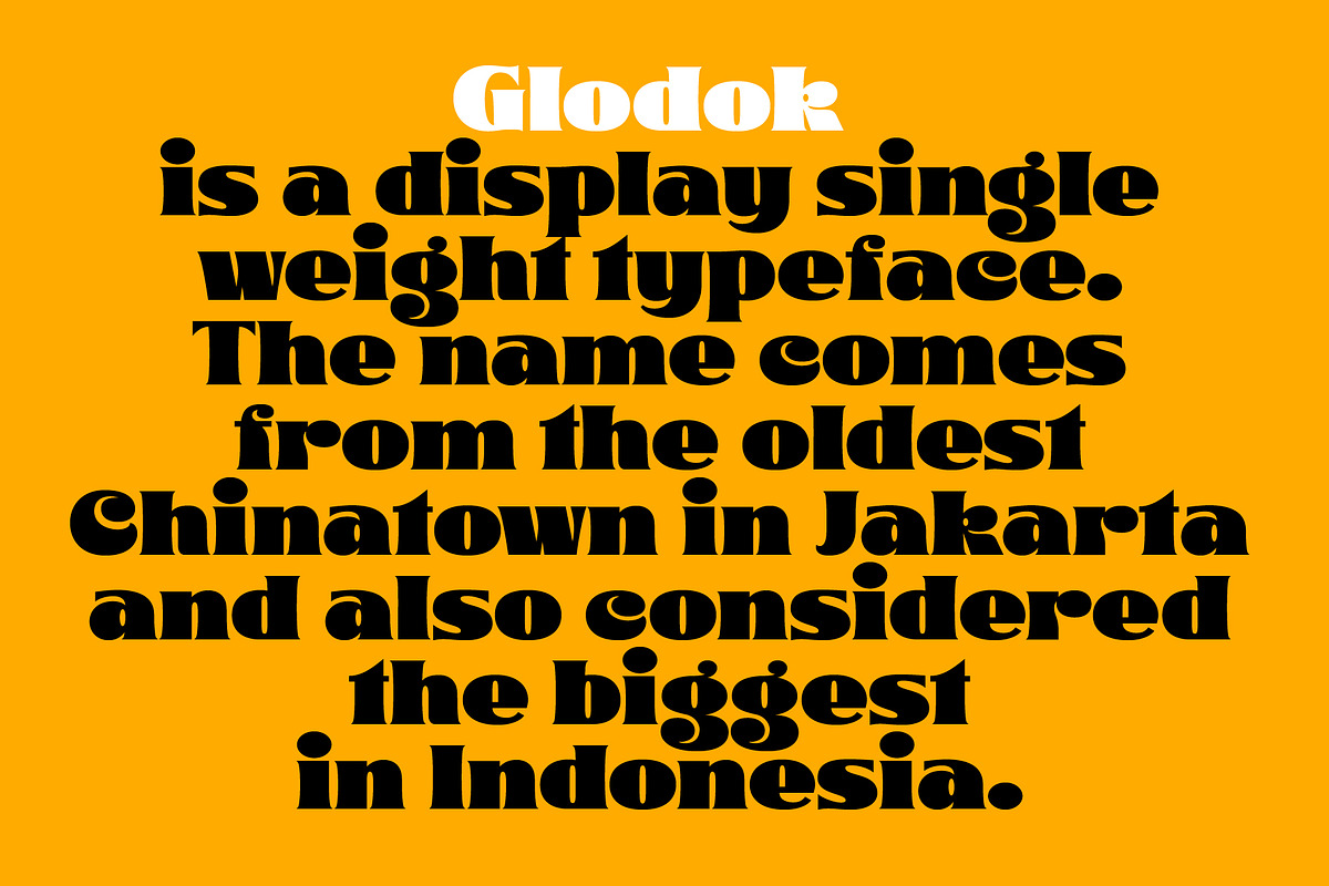 Glodok font preview 3