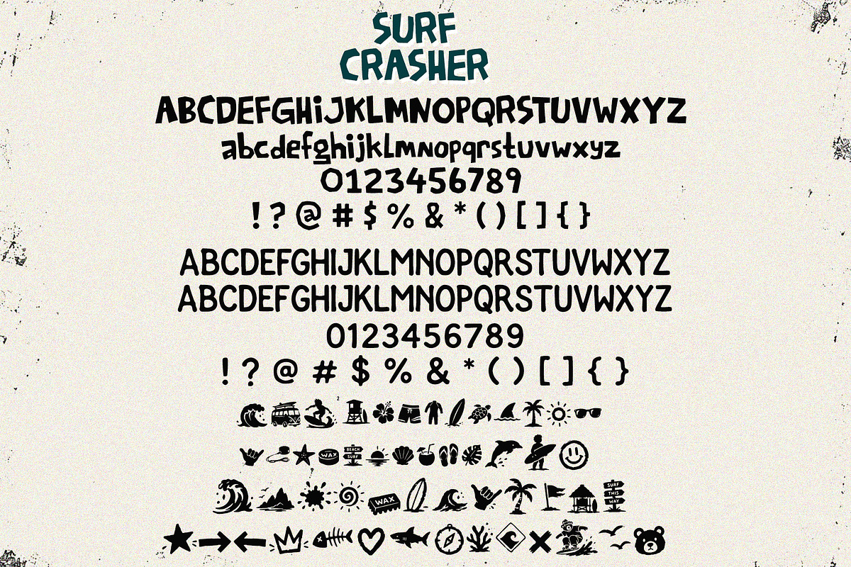 Surf Crasher is a rough bold font, a Handwritten Font by cocodesign (Photo 7 of 7)