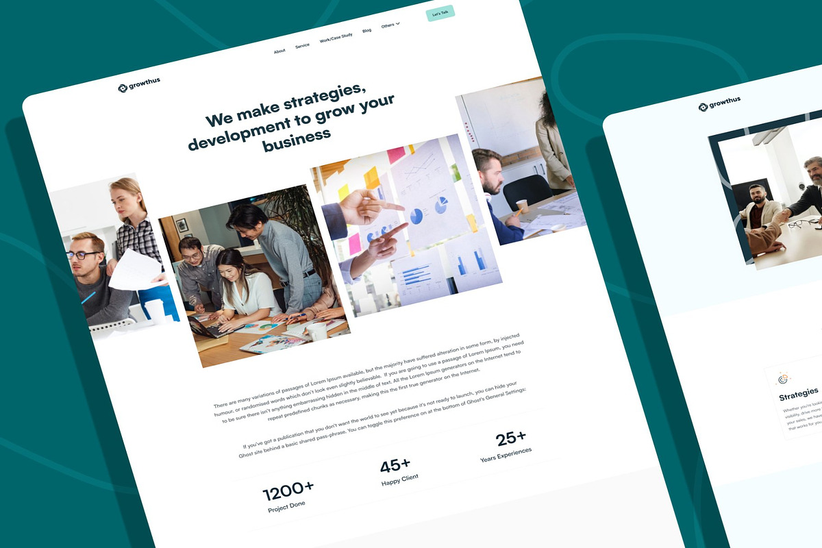 Growthus - Agency Website Template preview 3