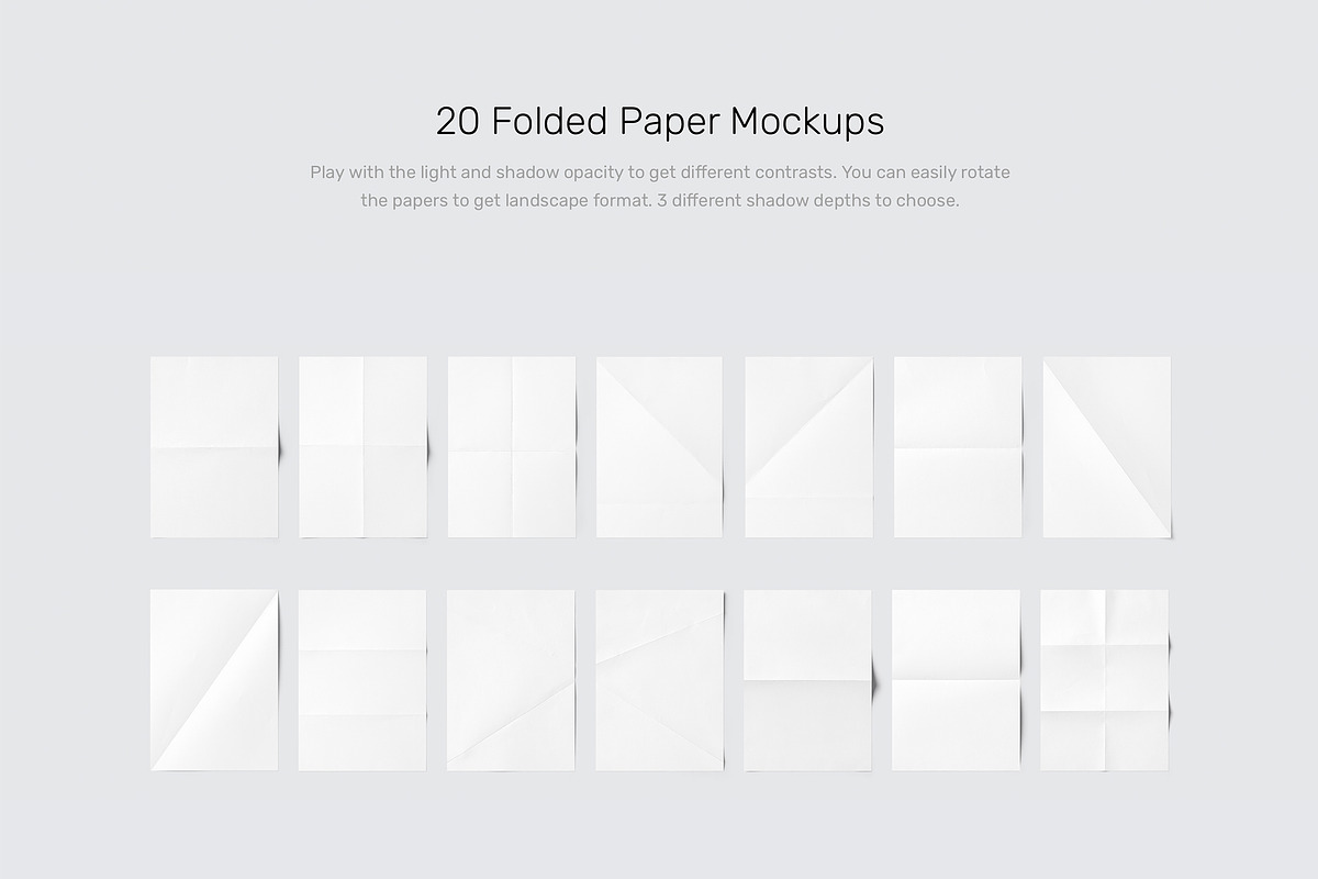 Folded Paper Mockups, a Mockup by Mr.Mockup™ (Photo 4 of 13)