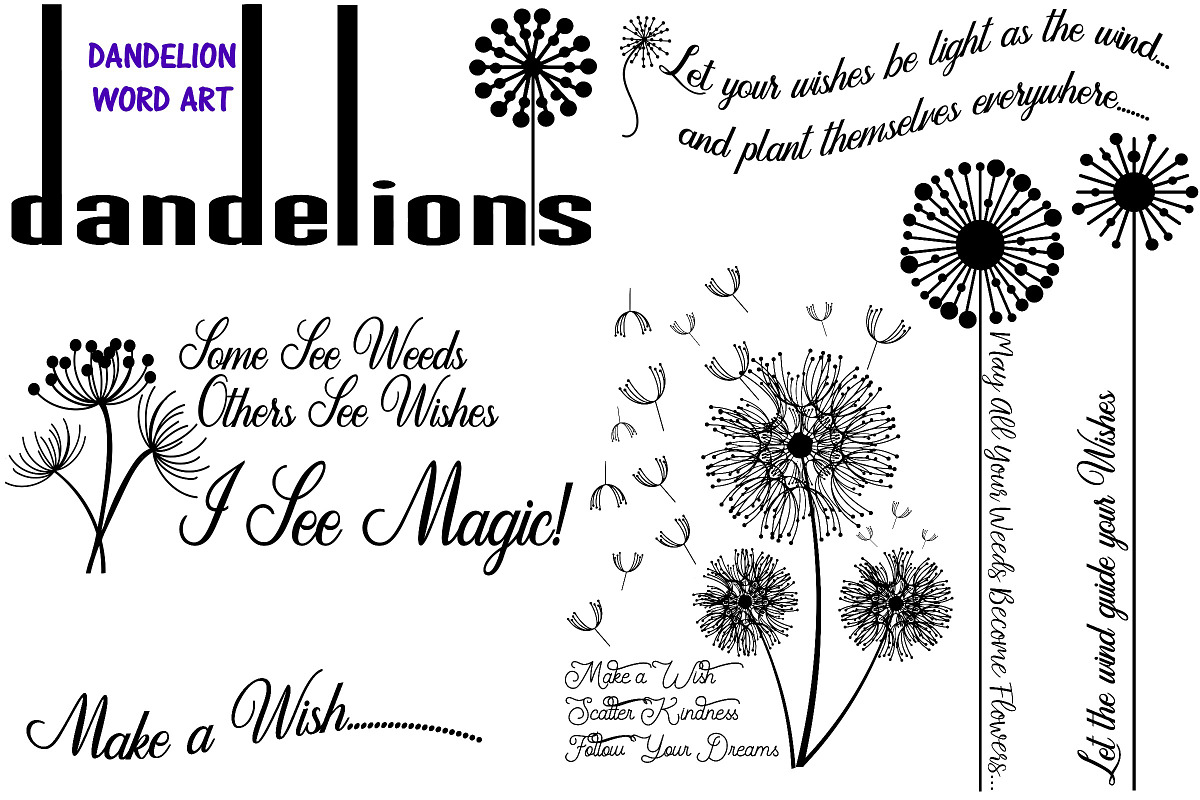 Dandelions & Overlays AI EPS PNG, an Illustration by FrankiesDaughtersDesign (Photo 2 of 6)