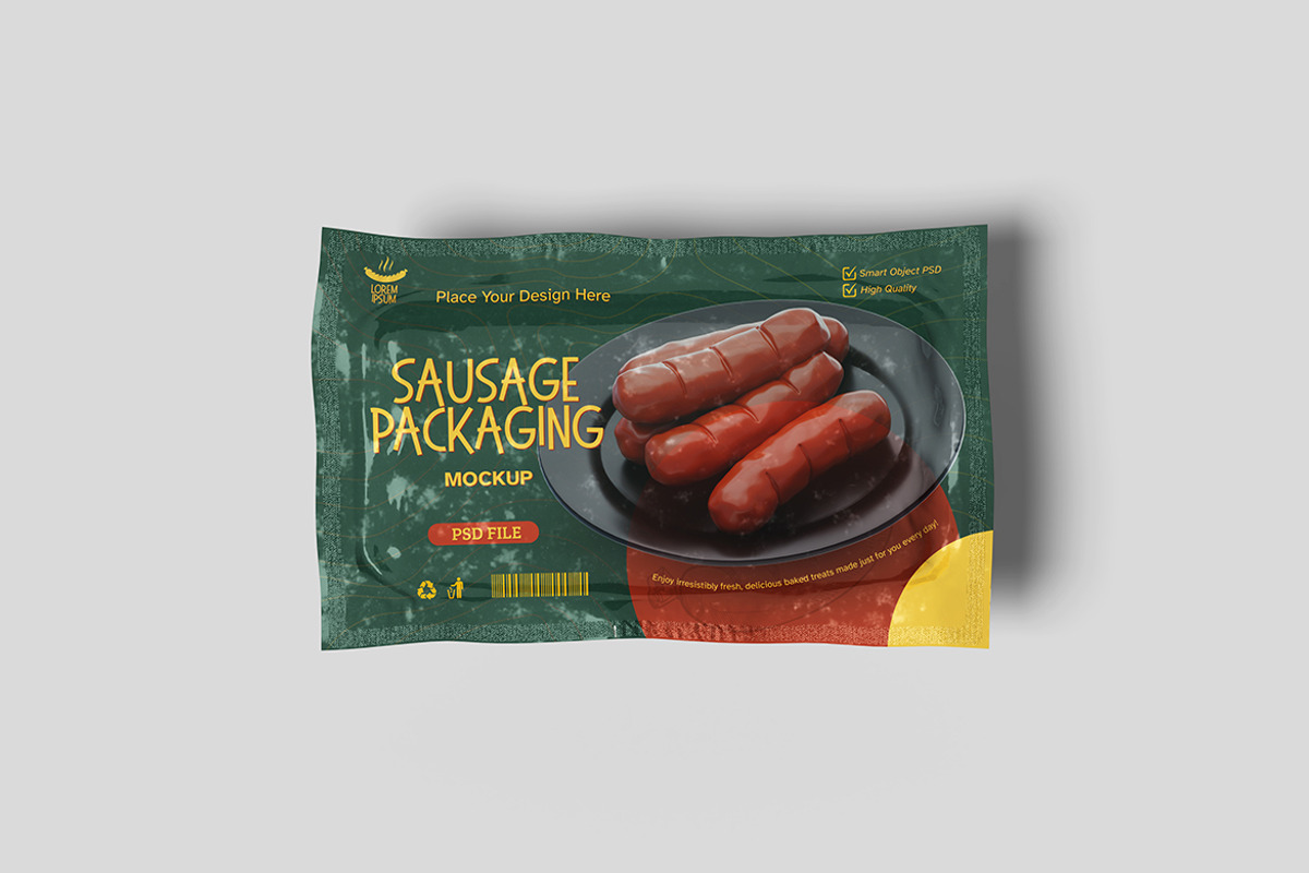 Sausage Packaging Mockup, a Product Mockup by bimockup (Photo 3 of 6)