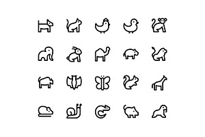 Animal Line Icons