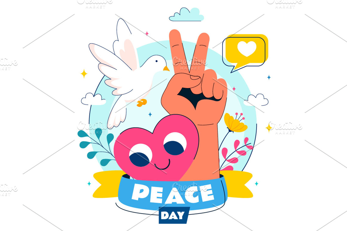 10 International Peace Day, a Person Illustration by denayunebgt (Photo 4 of 4)