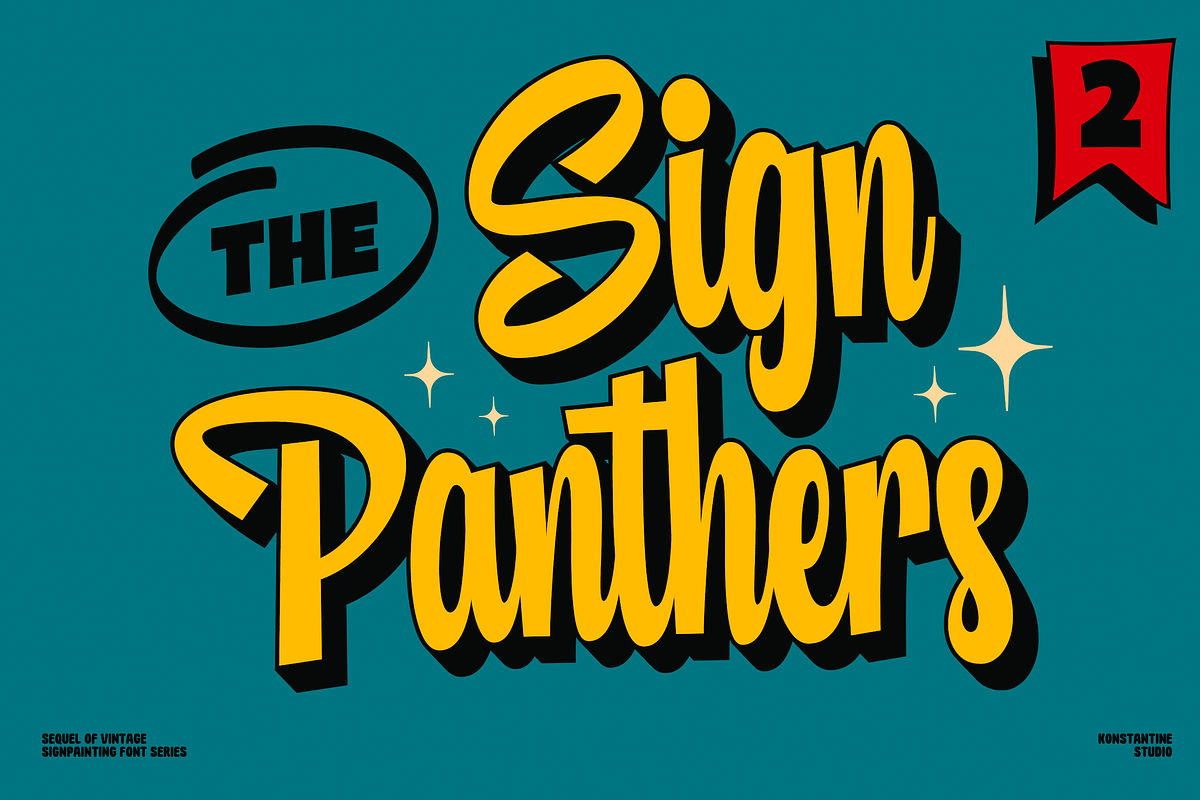 Sign Panthers 2 - Sign Painting Font, a Sans Serif Font by Konstantine Studio