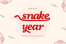 Snake Year - Modern Chinese New Font