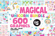 Mega Unicorn Graphics bundle, an Illustration by PrettyBundles (Thumbnail 1 of 5)