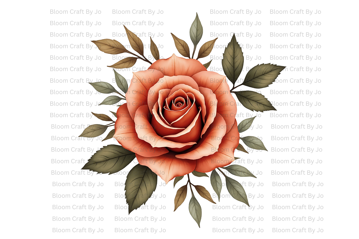 Terracotta Rose, a Decorative Illustration by Bloom Craft Creations (Photo 9 of 10)