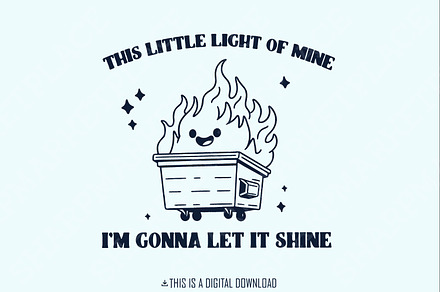 Dumpster Fire Clipart, This Little, an Illustration by SharpMarketplace